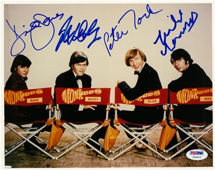 The Monkees Band Signed 8x10 Color Photograph - All Four Members! (PSA/DNA)